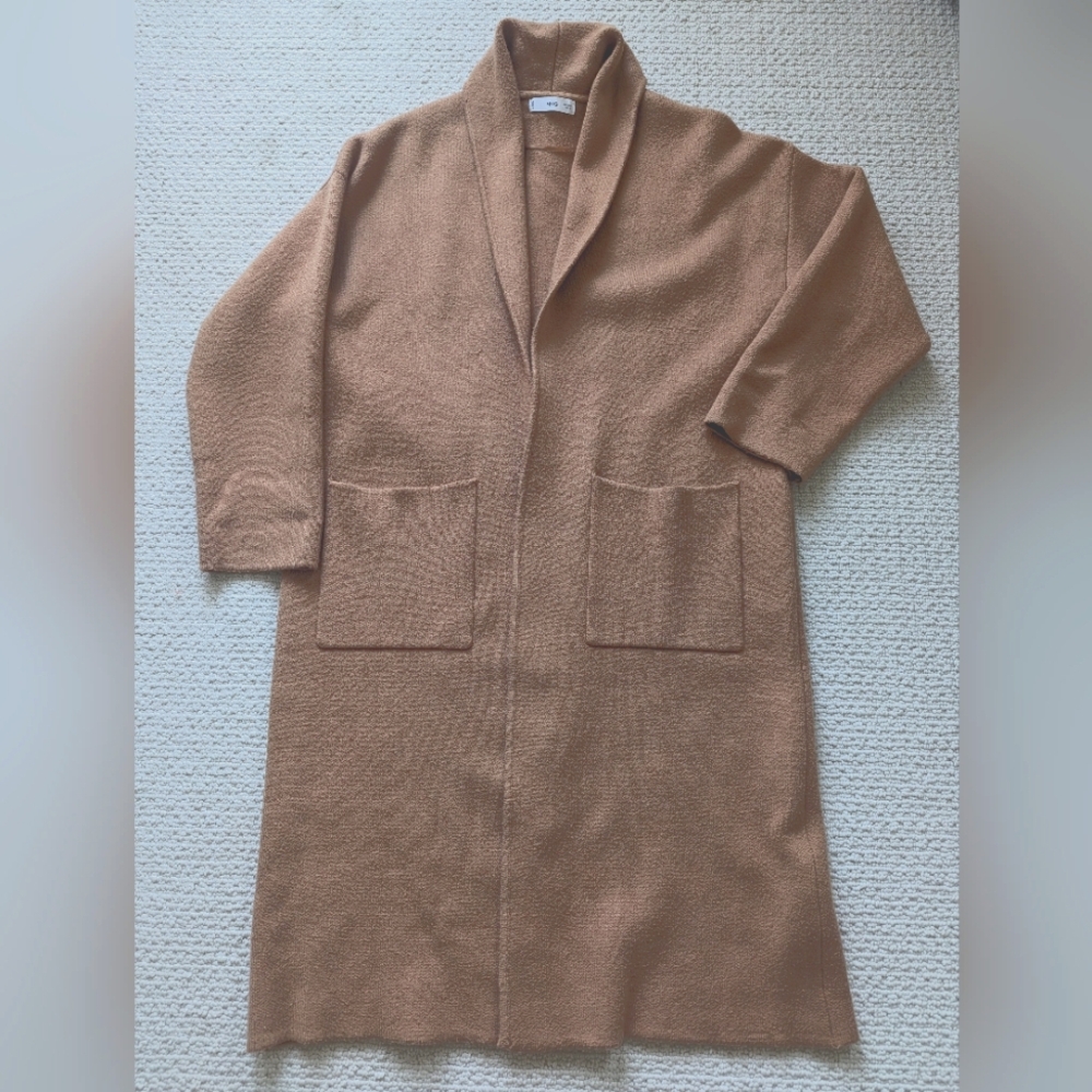 Mango Oversized knitted coat with pockets